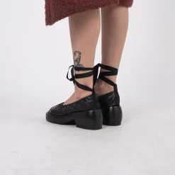[AMOMENTO] SHIRRING HEELS _ BLACK