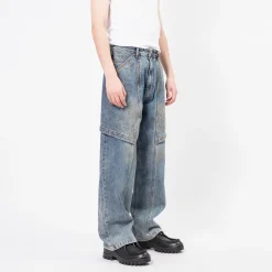 [ANDERSSON BELL] EMBROIDERY WRAP JEANS _ BLUE