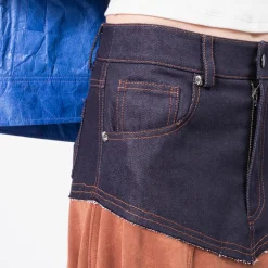 [ANDERSSON BELL] INDIGO FAUX SUEDE FAIRY SKIRT _ BROWN