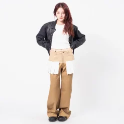 [ANDERSSON BELL] LACE PLEATS SKIRT PANTS _ BEIGE