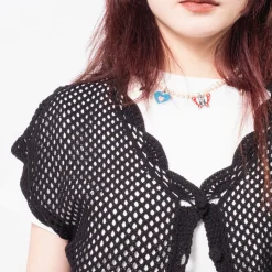 [BEAMS BOY] G.7G FISHNET VST _ BLACK
