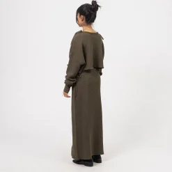 [BEAMS BOY] G.MIL KNIT SKIRT _ OLIVE