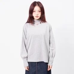[BEAMS BOY] G.MOC/N GATHER LS _ GREY