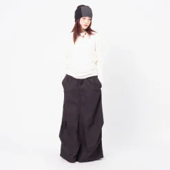 [BEAMS BOY] O.ARMY HIGH-WAIST PANTS ARRANGEMENT DRESS _ BLACK