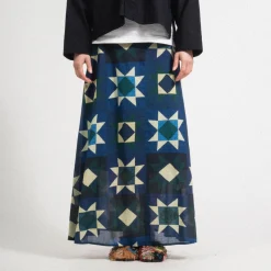[BEAMS BOY] O.BOYQUILT/P LONG SKIRT _ NAVY