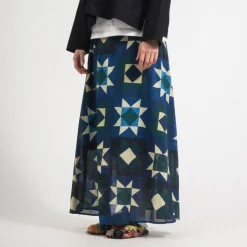 [BEAMS BOY] O.BOYQUILT/P LONG SKIRT _ NAVY