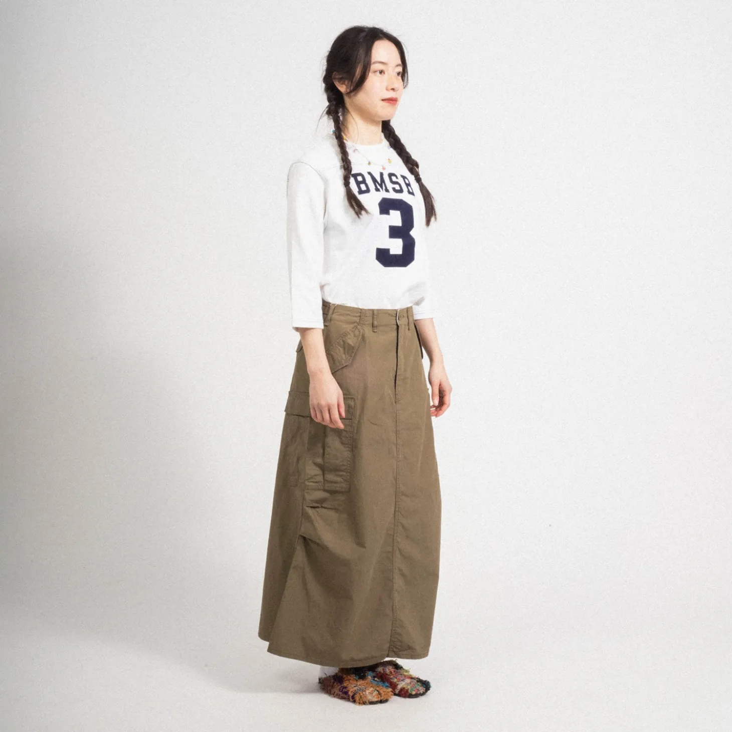 [BEAMS BOY] O.C/TYPE M-65 SKIRT _ OLIVE
