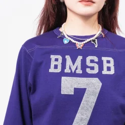 [BEAMS BOY] O.KNIT F/B3/4 _ PURPLE