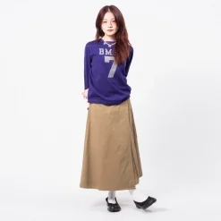 [BEAMS BOY] O.KNIT F/B3/4 _ PURPLE