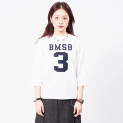 [BEAMS BOY] O.KNIT F/B3/4 _ WHITE