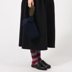 [CFCL] CF008AG158 NOTCHED RIB BAG _ NAVY-FERN GREEN