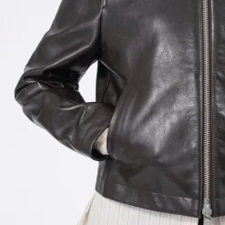 [DUNST] UNISEX CALF SKIN BLOUSON JACKET _ BROWN