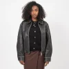[DUNST] UNISEX LAMBSKIN BLOUSON _ BRUSHED BLACK