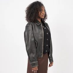 [DUNST] UNISEX LAMBSKIN BLOUSON _ BRUSHED BLACK
