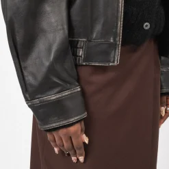 [DUNST] UNISEX LAMBSKIN BLOUSON _ BRUSHED BLACK