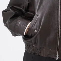 [DUNST] UNISEX LAMBSKIN LEATHER BLOUSON _ BROWN
