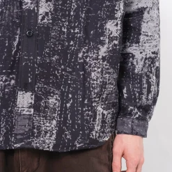[FDMTL] SH15J JACQUARD BORO SHIRT _ BLUE GREY