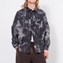 [FDMTL] SH15J JACQUARD BORO SHIRT _ BLUE GREY