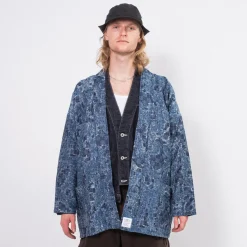 [FDMTL] TP16H BORO HAORI JACKET _ INDIGO