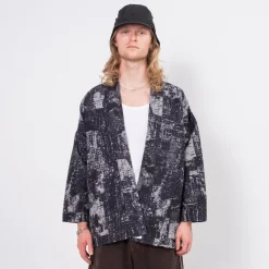 [FDMTL] TP16M BORO HAORI JACKET _ BLUE GREY