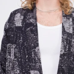 [FDMTL] TP16M BORO HAORI JACKET _ BLUE GREY