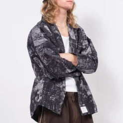 [FDMTL] TP16M BORO HAORI JACKET _ BLUE GREY