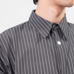 [GANDER] DEAN SHIRT _ GREY PINSTRIPE