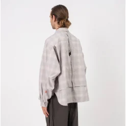 [GOOPiMADE] “GSR-01” 2-LAYER OVERSIZED SHIRT LIGHT _ ASH