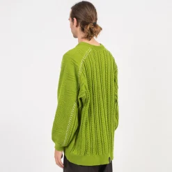 [GOOPiMADE] “8SE-03K” MONTAGE SPLICING KNIT SWEATER _ NEON