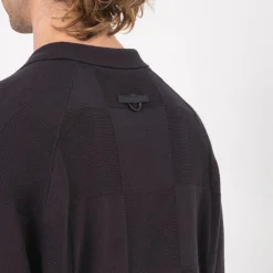 [GOOPiMADE x AES] “G.A.T-01K” CHECKERBOARD KNIT POLO SHIRT _ SHADOW