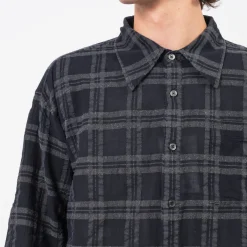 [HATCHINGROOM] ARCHIVE SHIRT V2 BOIL CHECK _ DARK NAVY