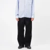 [HATCHINGROOM] REGULAR TROUSERS VELVET DENIM _ BLACK