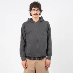 [HATCHINGROOM] VTG SILKET HOODIE _ DYED DARK GREEN