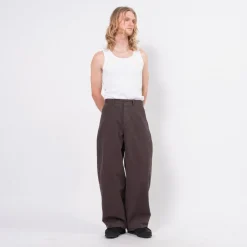 [HATCHINGROOM] WIDE CURVE TROUSERS _ CHARCOAL
