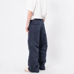 [999HUMANITY] AV PLEATS DYED DENIM PANTS _ FADED NAVY