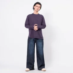 [999HUMANITY] DOUBLE LAYERED TEE _ DARK PURPLE