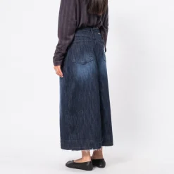 [999HUMANITY] MAXI BELTED DENIM SKIRT _ INDIGO ONE WASH