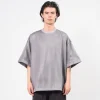 [IS-NESS] BALLOON DOUBLE LAYERED MESH SHORT SLEEVE T-SHIRT _ GREY