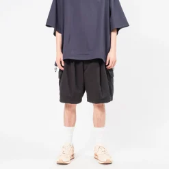 [IS-NESS] BALLOON EZ CARGO SHORTS _ BLACK