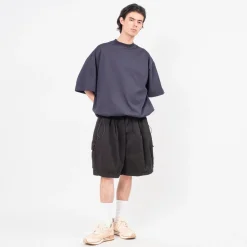 [IS-NESS] BALLOON EZ CARGO SHORTS _ BLACK
