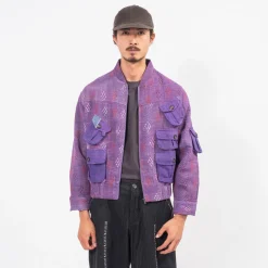 [KARTIK RESEARCH] SS25-17 BOMBER JACKET _ PURPLE