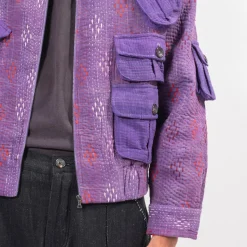 [KARTIK RESEARCH] SS25-17 BOMBER JACKET _ PURPLE