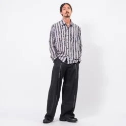 [KARTIK RESEARCH] SS25-39 BOX SHIRT _ SLATE/BLACK