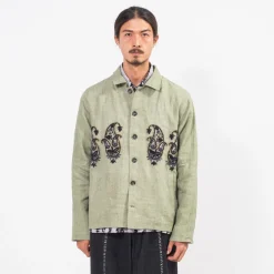 [KARTIK RESEARCH] SS25-03 CROPPED JACKET _ PISTA/BLACK/GREY