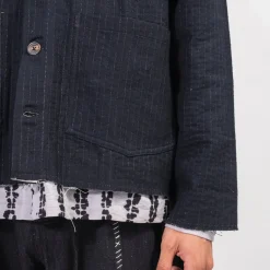 [KARTIK RESEARCH] SS25-01 CROPPED JACKET REVERSIBLE _ ECRU