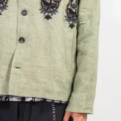 [KARTIK RESEARCH] SS25-03 CROPPED JACKET _ PISTA/BLACK/GREY