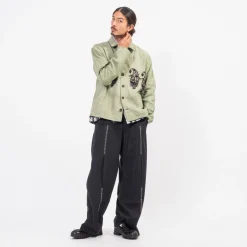 [KARTIK RESEARCH] SS25-03 CROPPED JACKET _ PISTA/BLACK/GREY