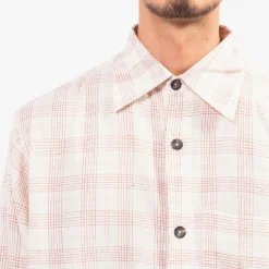 [KARTIK RESEARCH] SS25-41 SHIRT _ ECRU/ MAROON/ GOLD