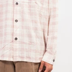 [KARTIK RESEARCH] SS25-41 SHIRT _ ECRU/ MAROON/ GOLD