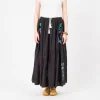 [LEH] 1028 EMB SKIRT _ BLACK